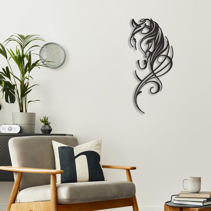 Aimery Store Metal Horse Wall Decor - Line Art Pictures for Home - Dynamic Sculptures for Bedroom, Bathroom, Living Room - Image 5